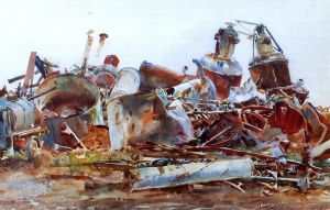The Wrecked Sugar Refinery - John Singer Sargent oil painting